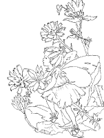 A coloring page of elves